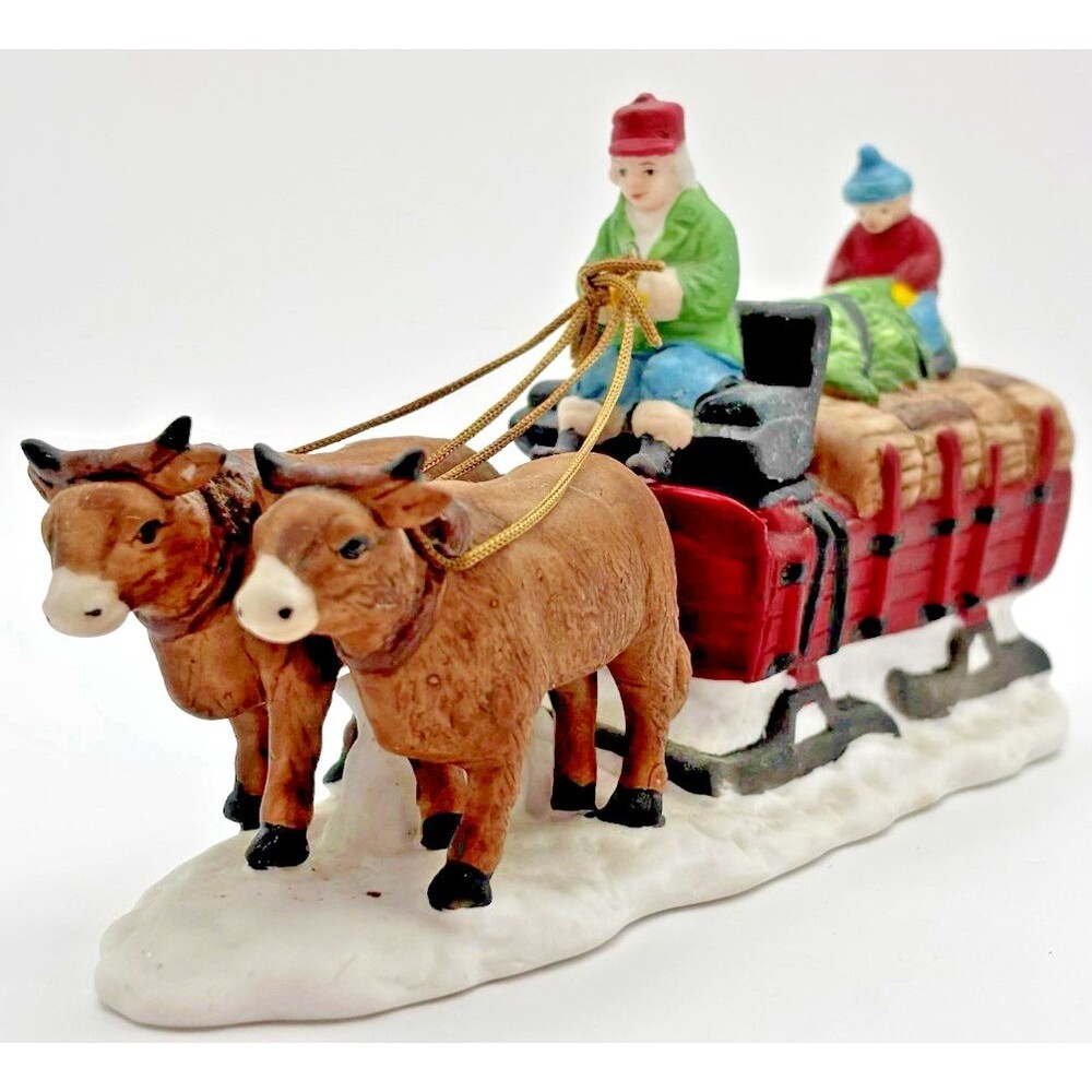 Dept 56 #59510 Ox Sled Heritage Village Collection Accessory
